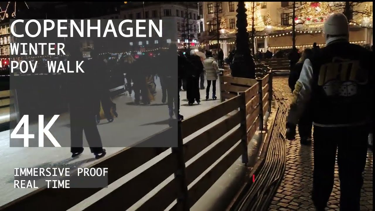 Rainy Evening in Copenhagen POV | 4K Cinematic Walk | Canon R8