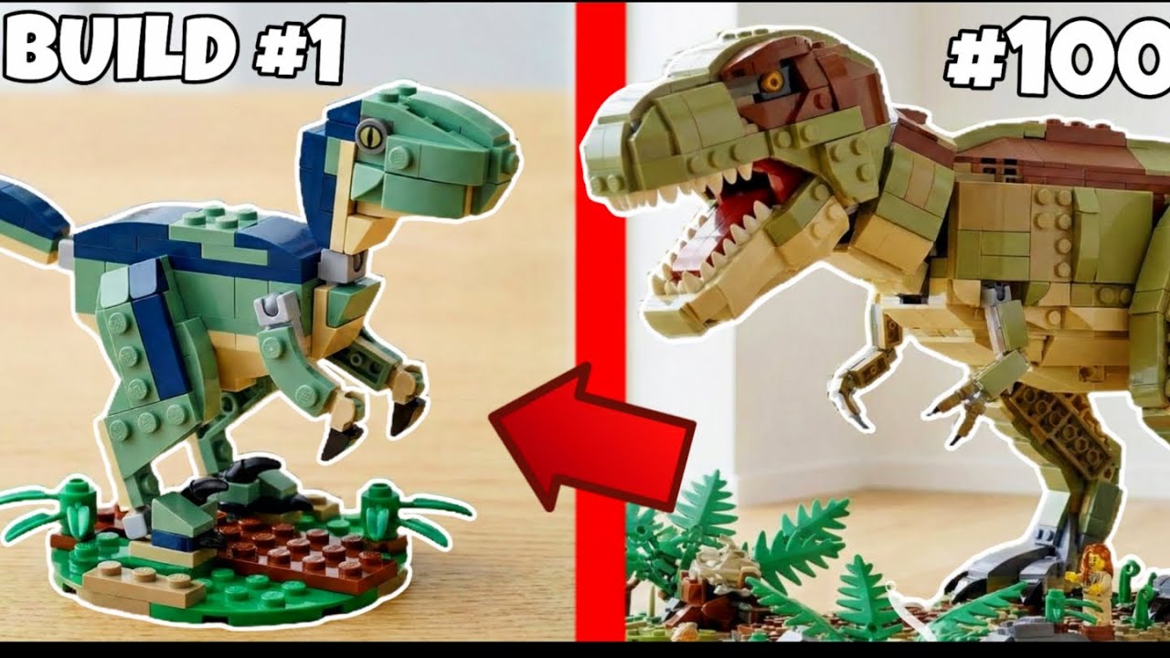 Я построил 50 динозавров из Лего!