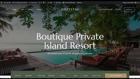 CozyStay - How to edit or remove the "Book Now" button in site header