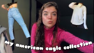 Sports Performance trying on all my american eagle clothes