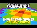 How To FIND CHUNK BORDERS Tutorial! 10 Simple & Easy Ways! Minecraft Bedrock Edition