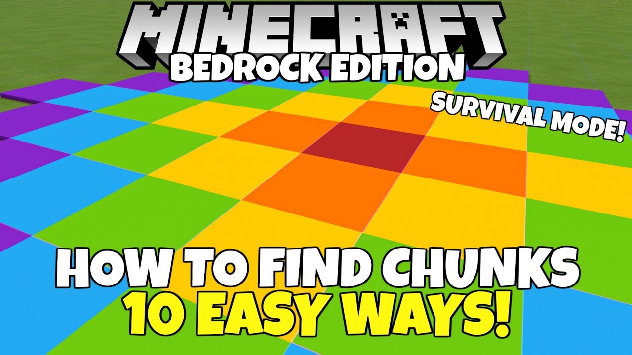How To FIND CHUNK BORDERS Tutorial! 10 Simple & Easy Ways! Minecraft