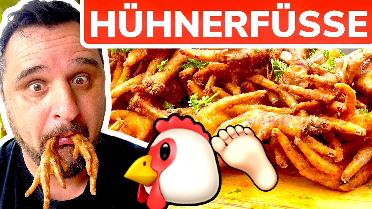 HÜHNERFÜSSE „GRILLEN“ und ESSEN! --- Klaus grillt