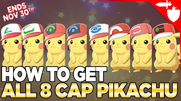 How to Get ALL 8 Cap Pikachu - Pokemon Sword & Shield *OVER*