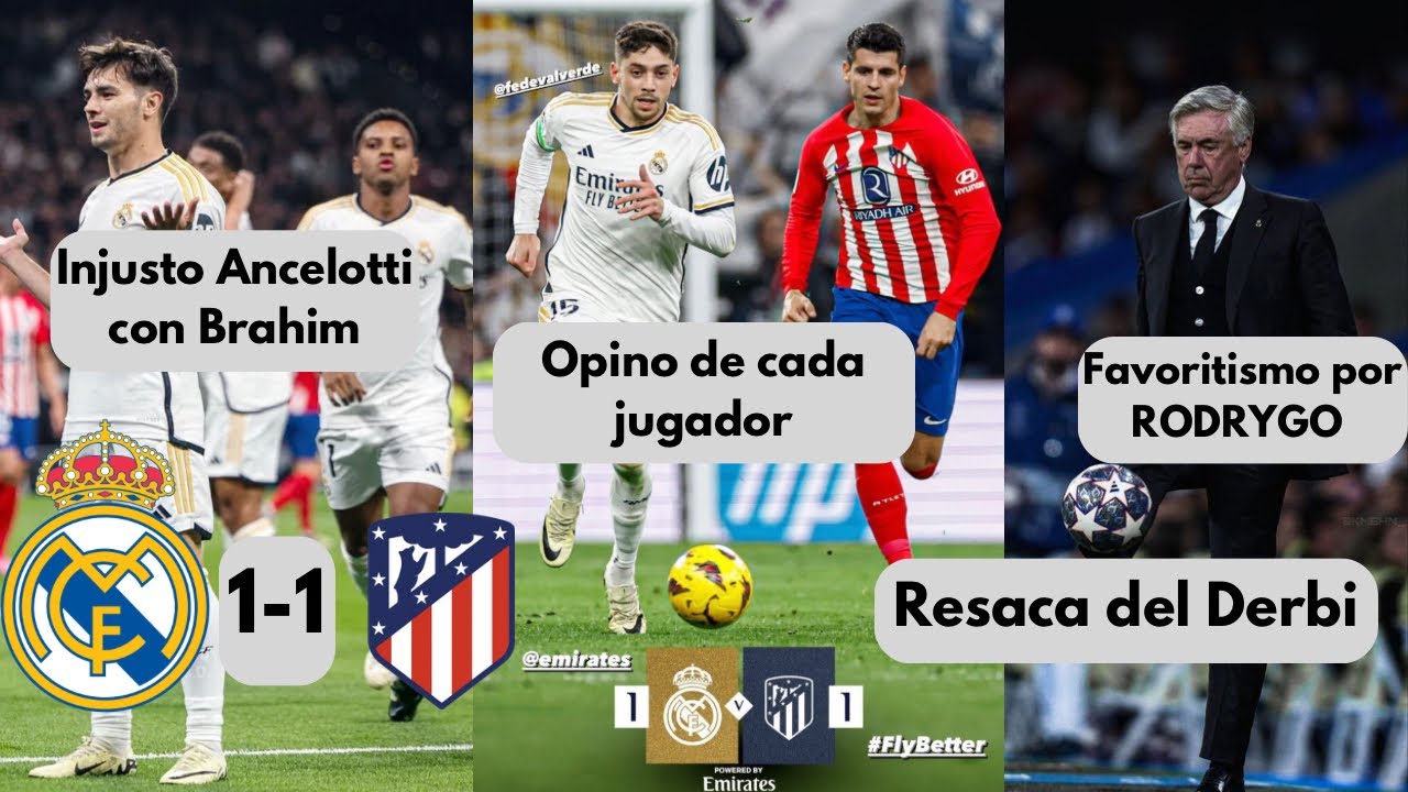 Real madrid empata el derbi vs Atlético de Madrid pos partido - YouTube