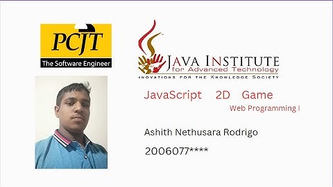 java script 2D Geme Web Programming I