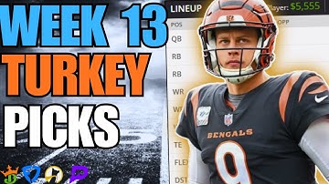 DraftKings & FanDuel NFL Thanksgiving Picks | Week 13