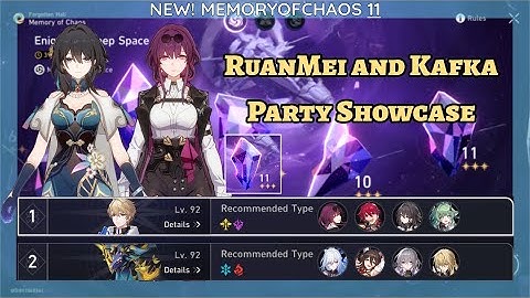 E0 Ruan Mei and E0 Kafka DOT  Party Showcase: 1.6Memory of Chaos 11 [Honkai Star Rail]