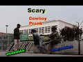 Cowboy prank. Best cowboy prank. best statue scare prank. lelucon statue prank. luco patung prank.