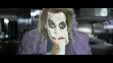 Joker(Heath Ledger) Mob Scene EB Synth animation with Jamie Pruden painted frame