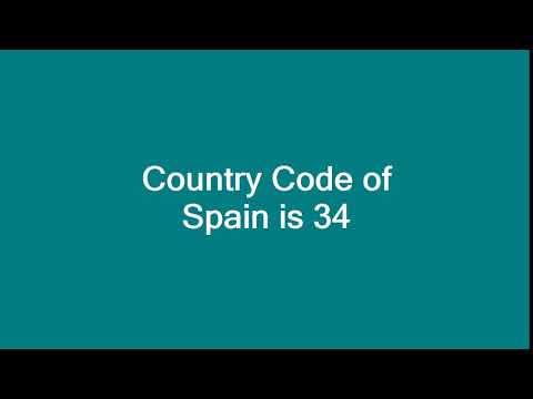 Country Code of Spain is 34