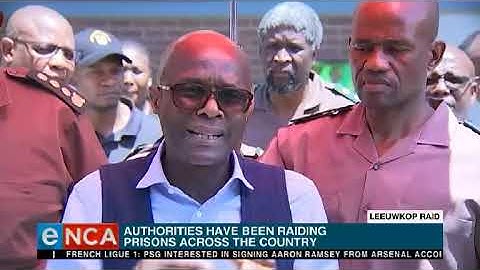 Prison officials held a surprise raid at the Leeuwkop prison