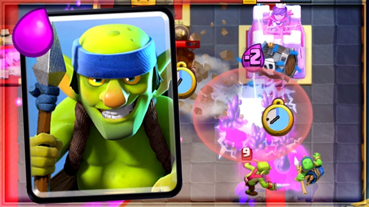 spear goblins vs all cards Clash Royale - BAIT MADNESS! Spear Goblins OP