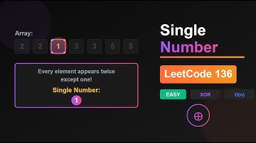 L34. Single Number | LeetCode 136