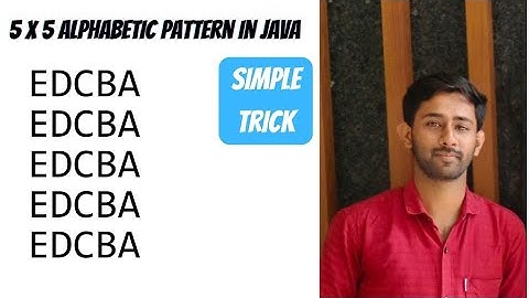Pattern Program 10 | 5*5 Alphabetic  pattern program in java | Dry Run in hindi