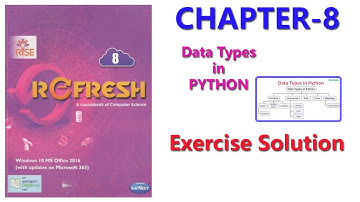 Ch-8 l Data Types in PYTHON l Refresh (Rise Series) Navneet l Std-8th