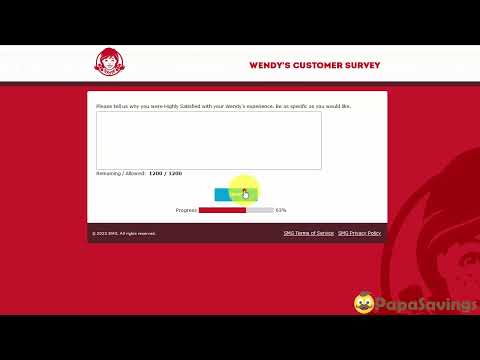 Wendy's Customer Satisfaction Survey on TalktoWendys.com