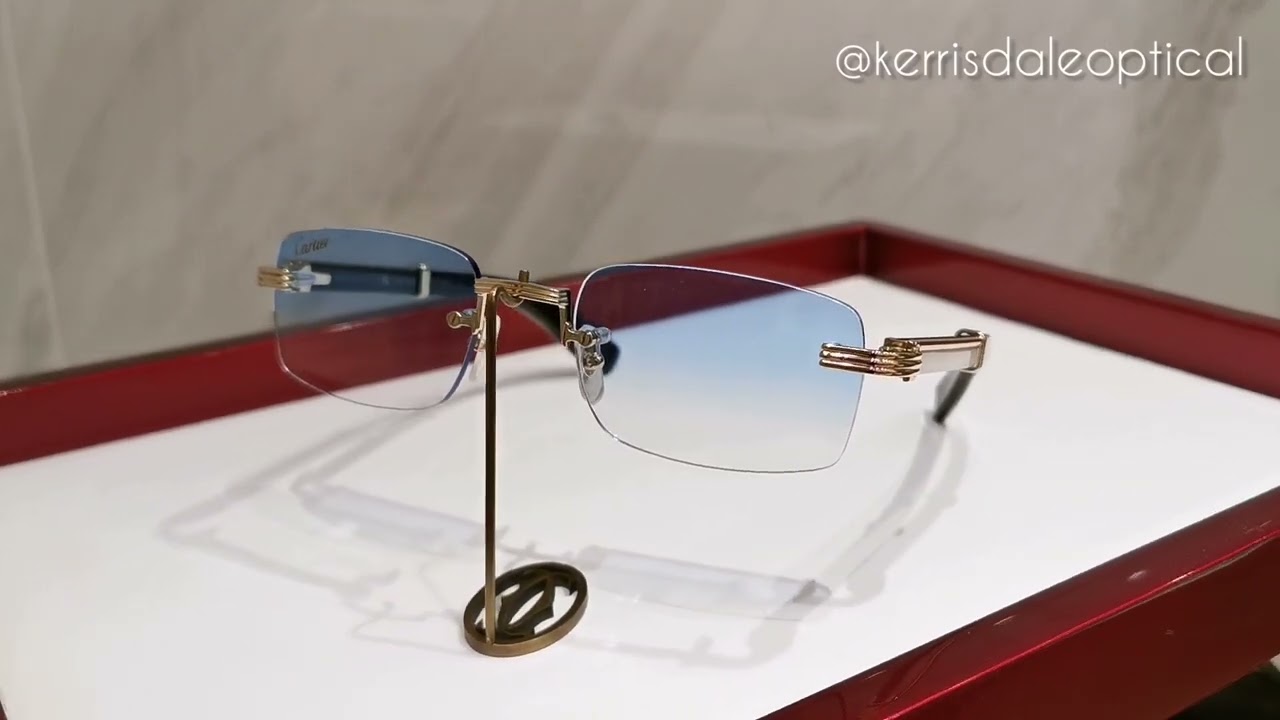Santos de Cartier aviator sunglasses in gold - Cartier Eyewear Collection |  Mytheresa
