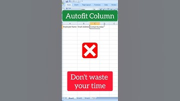 Excel Autofit Trick | Column Width Automatically Set | Excel Tips in Tamil #shorts #exceltips