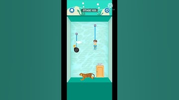 rescue cut rope puzzle stage 103| rescue cut rope puzzle game for android and iOS #shorts