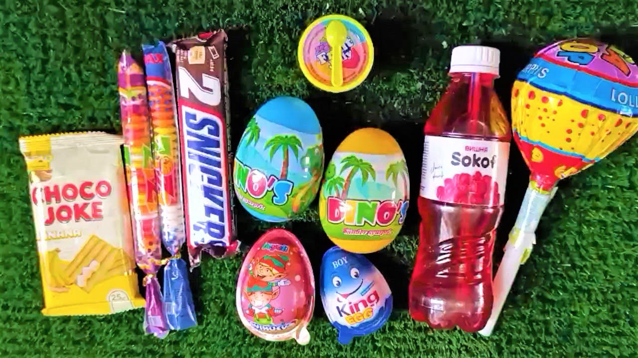 ASMR Color candy Rainbow ChupaChups Sokof water 🤤👍Chocolate Kinder SNIGRERS Asmr😋😋😋