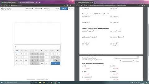 Scientific Notation Desmos