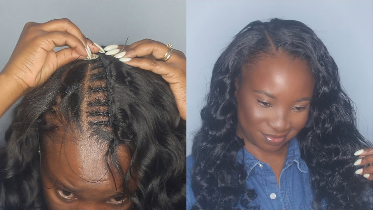 DIY Traditional Sew-In Weave with Leave Out Ft. ELFINHAIR - YouTube