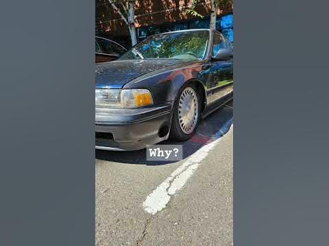 90s Honda Accord with front side exhaust. #hondaaccord #lowered #