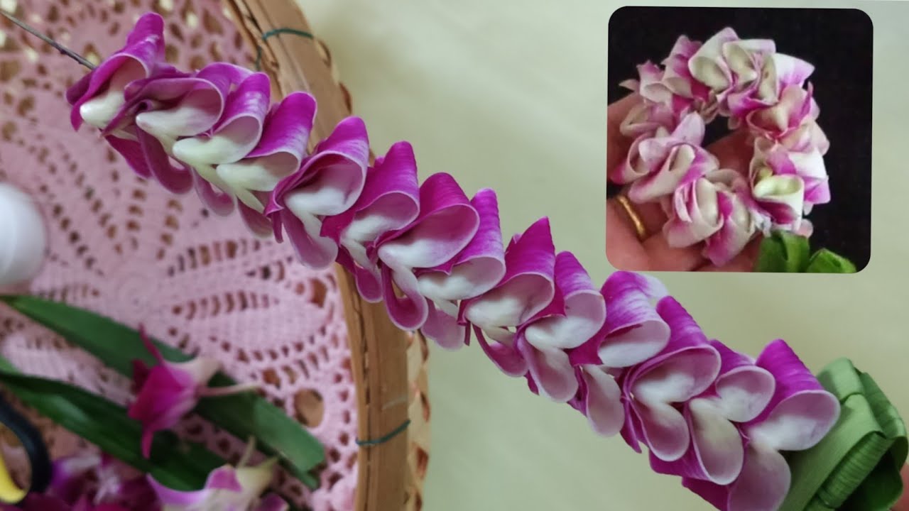 #1มาลัยกลีบกล้วยไม้ orchid garland