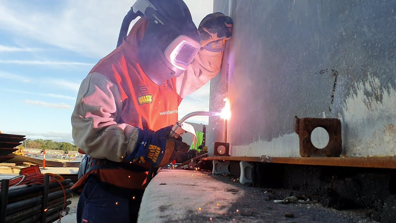 vertical gasless welding full video innersheild fcaw welding 