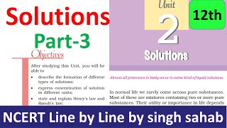 Solutions Part-3 (Henry's law) Physical Chemistry NCERT class 12 | JEE NEET | Hindi screenshot 2