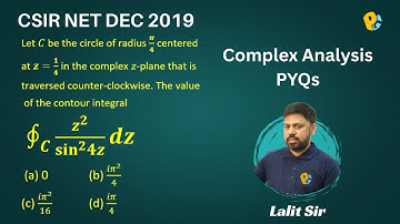 CSIR NET DEC 2019 Complex Analysis Question | Cauchy Residue Theorem | Mathematical Physics