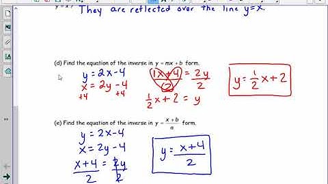 A2   Video 3 5   Inverses of Linear Functions