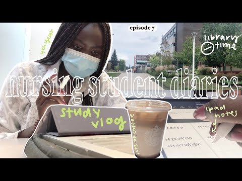 study vlog 👩🏿⚕️ last first week of uni: in-person class, library, how i take ipad notes