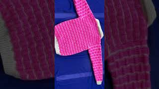 Easy two color knitting design #new #diyideas #art #project #handmade #sweater #shorts #viral #craft