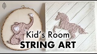 Kid's Room String Art / DIY Wall Decor / Rock Mountain Co.