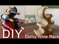 DIY Curvy Wine Rack Made From Baltic Bertch Plywood and Scrap Walnut