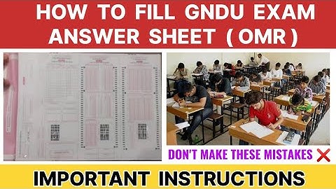How to Fill GNDU Exam Answer Sheet / OMR Sheet | Blue or Black Pen | How to Write | Exam News Today
