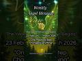 Virgo Weekly Angel Zodiac Message #virgo #zodiac #horoscope #spiritualguidance #oracle