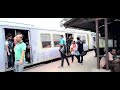 Two identical twin emu local trains perfect timing crossing at garia  station