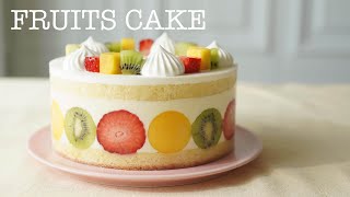 눈에띄네 과일 생크림 케이크/ How to Make Fruits Cake.