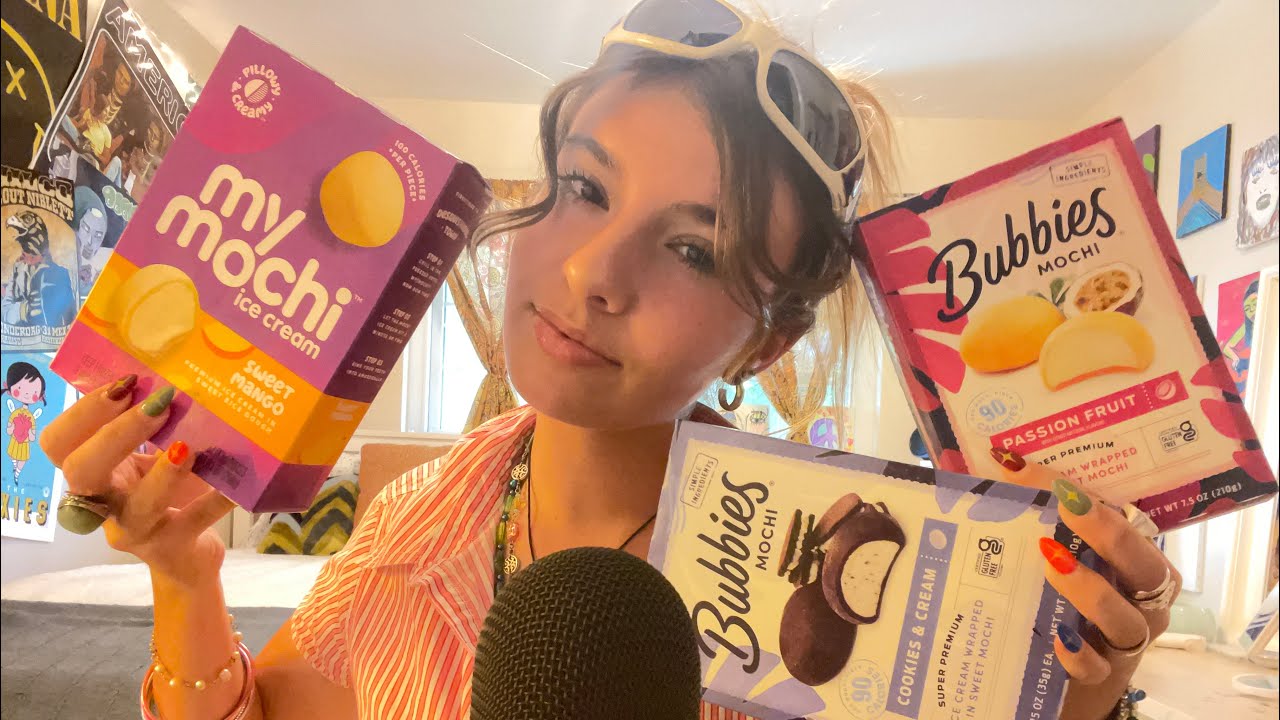 [ASMR] EATING MOCHI ICE CREAM (mouth sounds) 👄