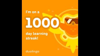 1000-day Duolingo streak!