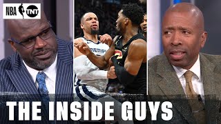 Inside Crew Reacts To Grizzlies-Cavs Scuffle Between Dillon Brooks and Donovan Mitchell | NBA on TNT
