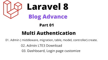 #01. Multiple Authentication With Admin Guard. Blog Advance Project. By With Us Buddy