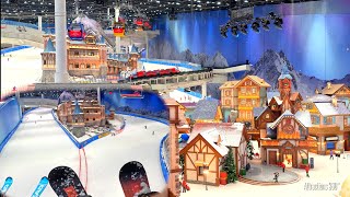 Worlds Largest Indoor Snow Theme Park With Village On Slope & Longest Indoor Zipline Ever