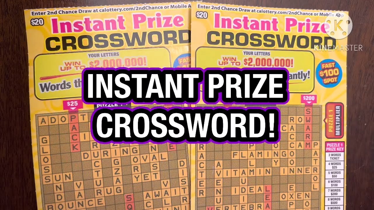 INSTANT $2 MILLION PRIZE CROSSWORD SCRATCH OFF TICKETS!💰😁🤞 