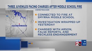 Three juveniles facing charges after Rutherford County middle school fire