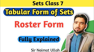 How to Write Sets in Tabular Form or Roster Form Urdu - Naimat Maths