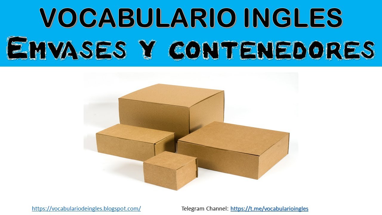 ENVASES Y CONTENEDORES En Inglés YouTube
